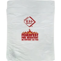 Feuerschutzhülle von K+H Security mit Aufschrift 'FEUERFEST FIRE RESISTANT RÉ'SISTANT AU FEU'.